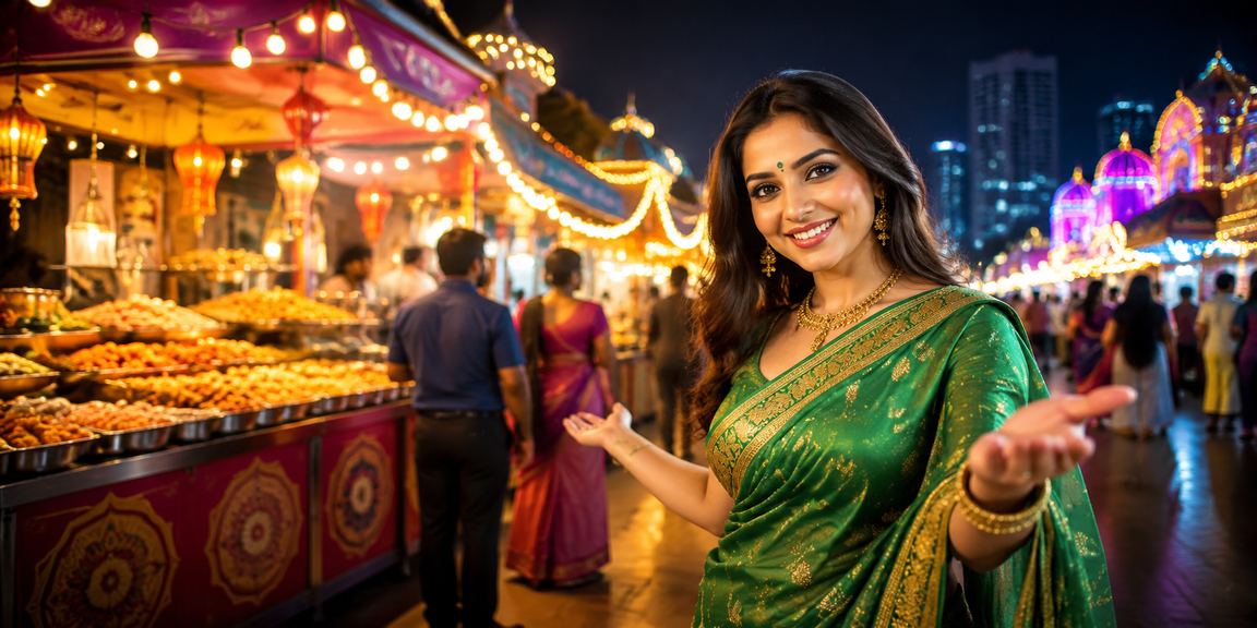Happy Indian woman celebrating winning cashback bonus